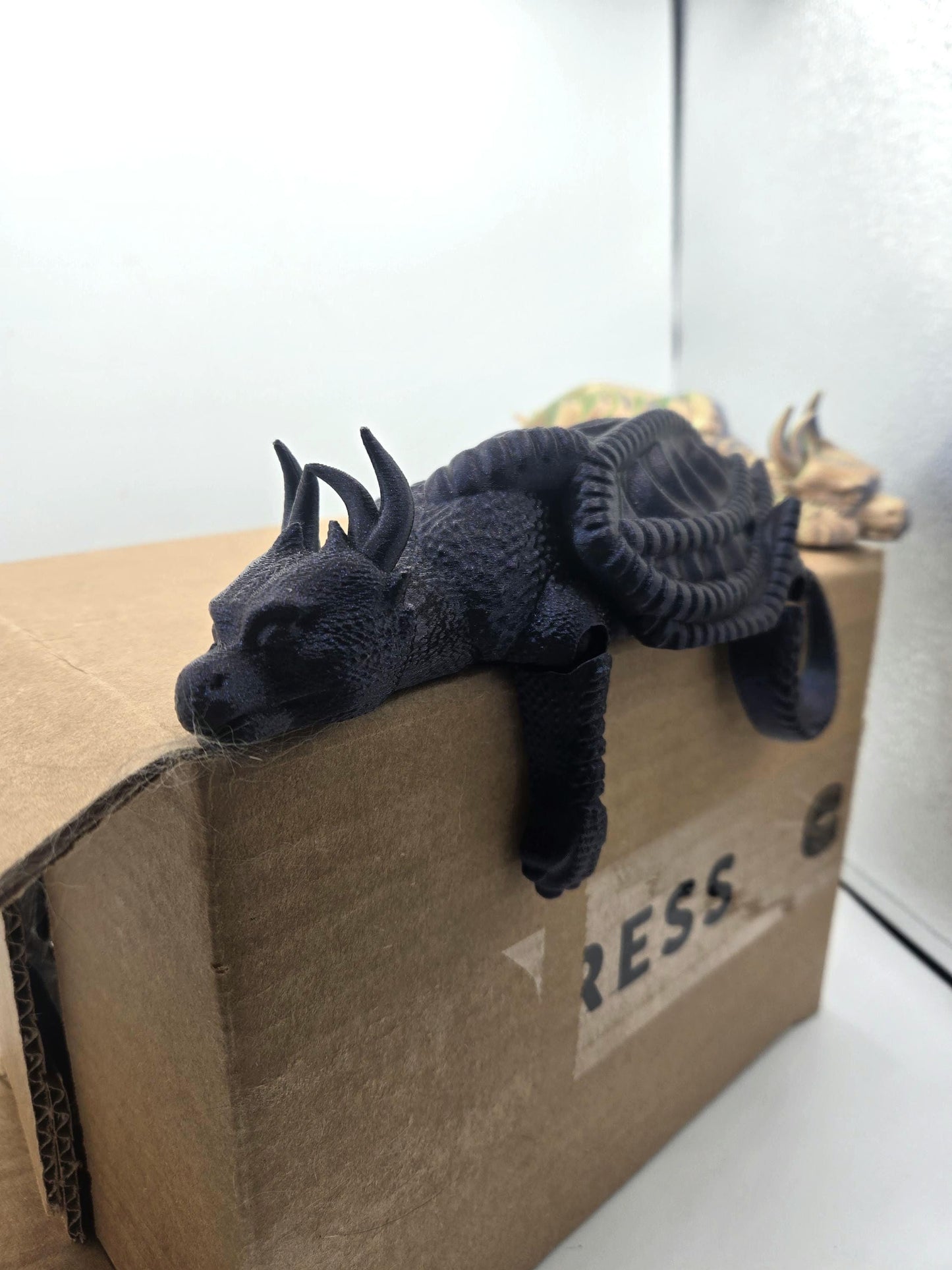 Sleepy Dragon Shelf Buddy Fantasy Home Decor 3D Print