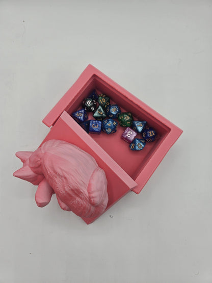 Curled Cat Book Shaped Trinket Box 3D Print