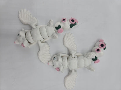 Tiny Baby Flower Adorned Fae Fox Flexi 3D Print