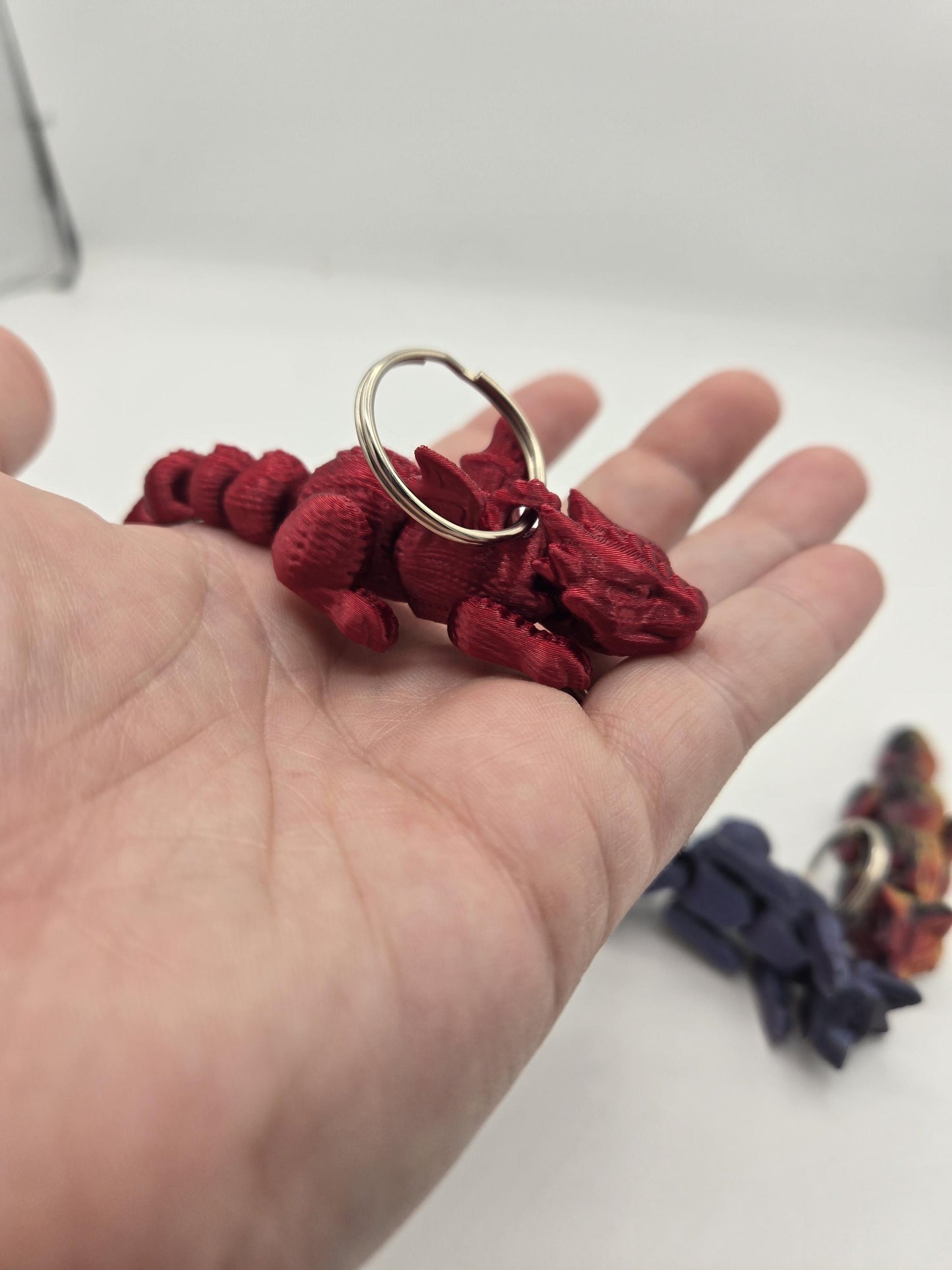 Baby Scruffed Fox or Dragon Keychain 3D Print