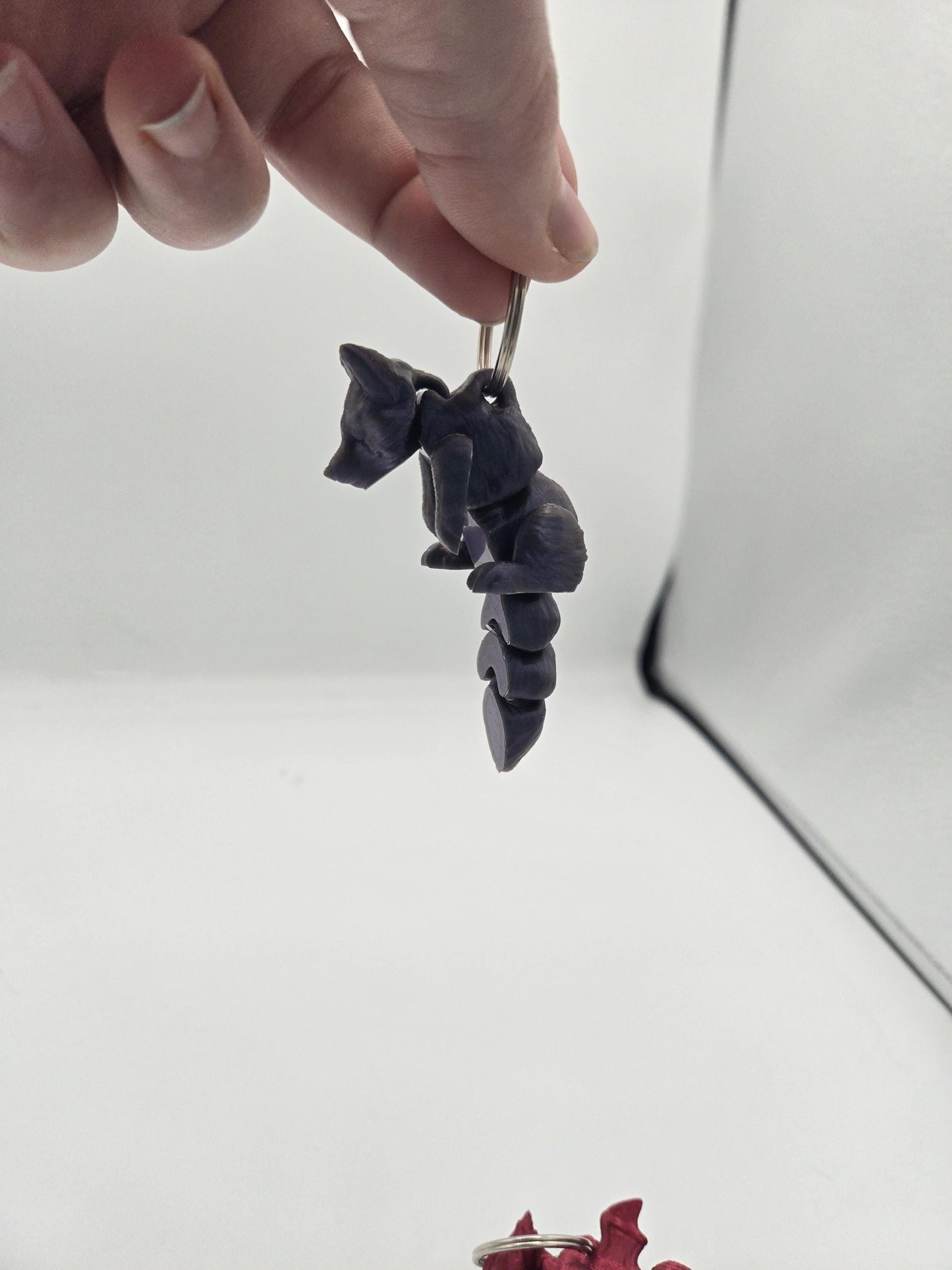 Baby Scruffed Fox or Dragon Keychain 3D Print