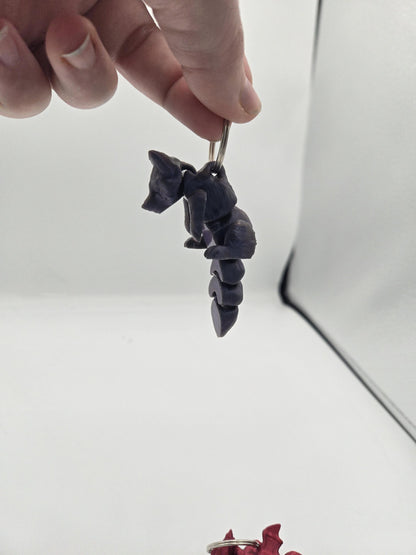 Baby Scruffed Fox or Dragon Keychain 3D Print