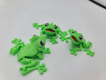 Tiny Smiley Tree Frogs Flexi 3D Print