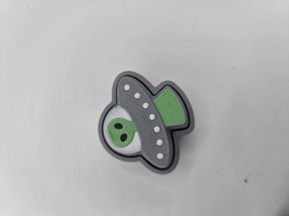 Cute Space Inspired Mechanical Key Clickers Alien UFO or Rocketship Varieties | 3D Print