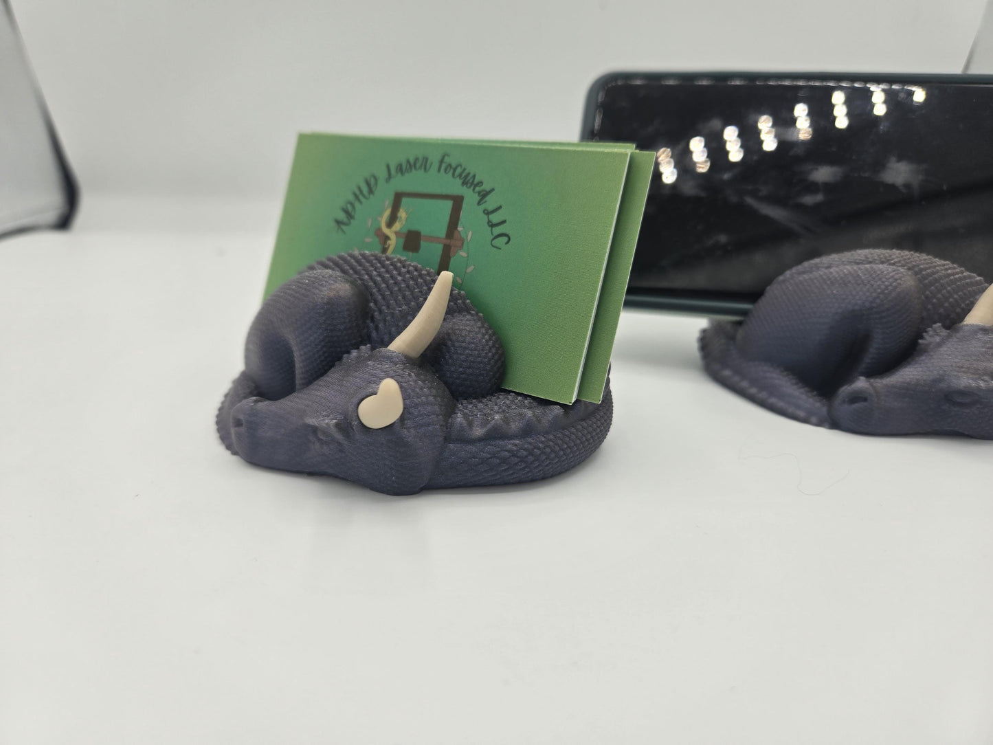 Sleeping Dragon Business Card or (landscape) Phone Holder | 3D Print