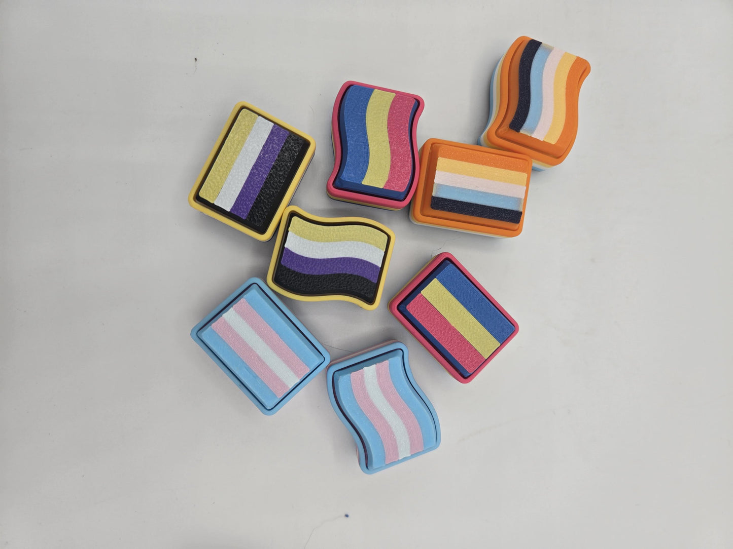Pride Flag or Heart Mechanical Key Clickers | 3D Printed (More Flags to Come!)