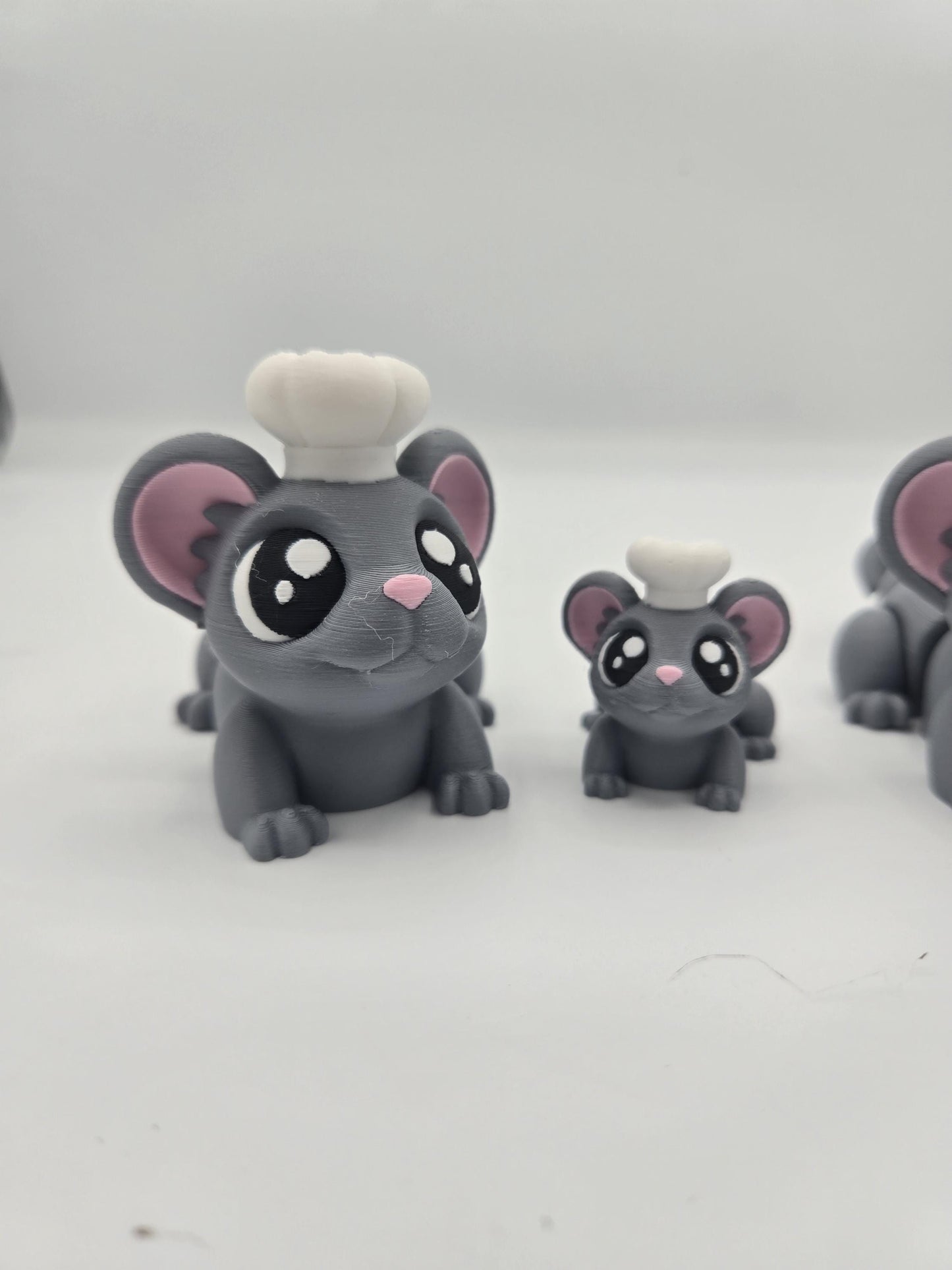 Adorable Chef Mouse with Chef Hat (or Regular Cute Mouse) | 3D Print