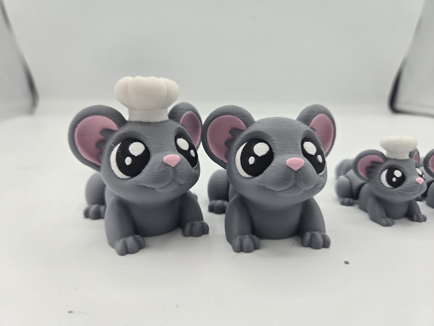 Adorable Chef Mouse with Chef Hat (or Regular Cute Mouse) | 3D Print