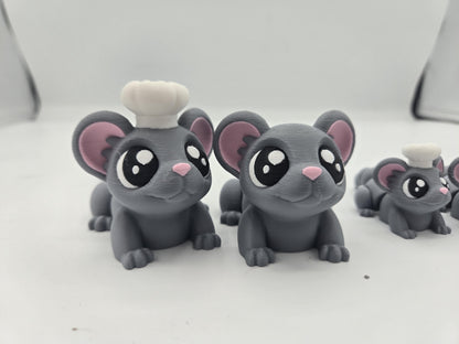 Adorable Chef Mouse with Chef Hat (or Regular Cute Mouse) | 3D Print