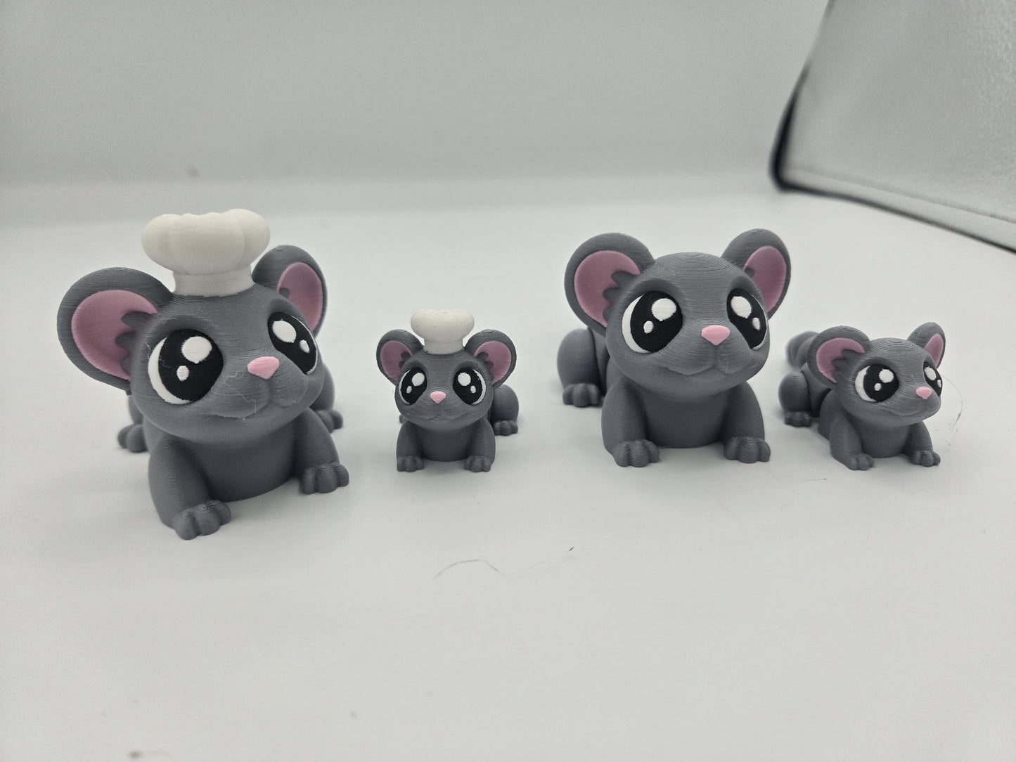 Adorable Chef Mouse with Chef Hat (or Regular Cute Mouse) | 3D Print