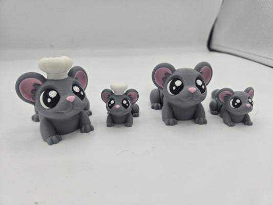 Adorable Chef Mouse with Chef Hat (or Regular Cute Mouse) | 3D Print