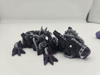 Baby Steampunk Dragon | Single or Multicolor | Articulated 3D Print