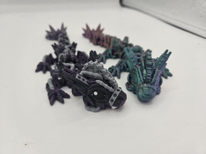 Baby Steampunk Dragon | Single or Multicolor | Articulated 3D Print