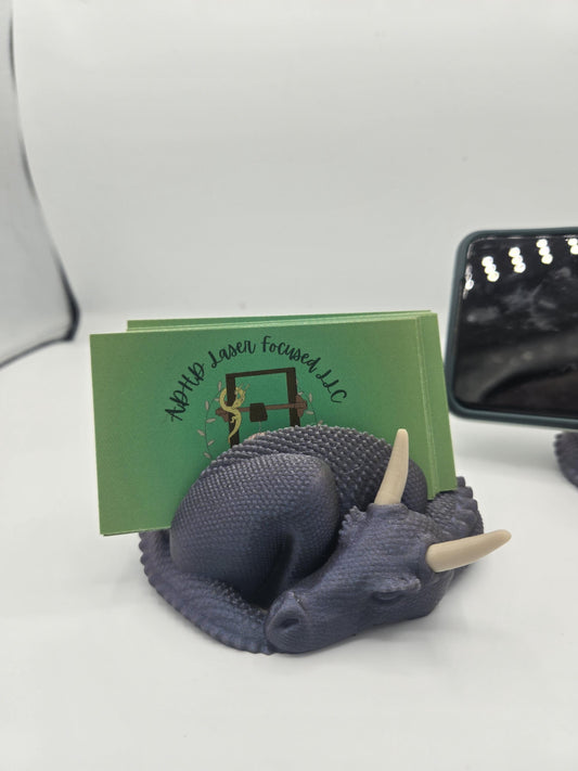 Sleeping Dragon Business Card or (landscape) Phone Holder | 3D Print