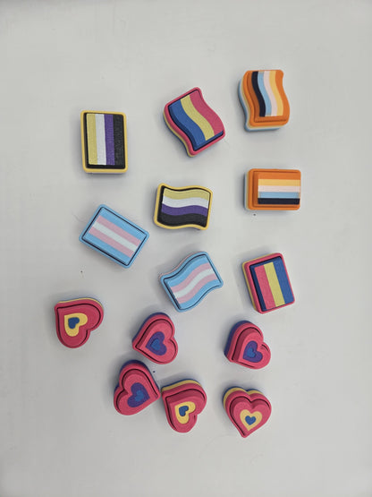 Pride Flag or Heart Mechanical Key Clickers | 3D Printed (More Flags to Come!)
