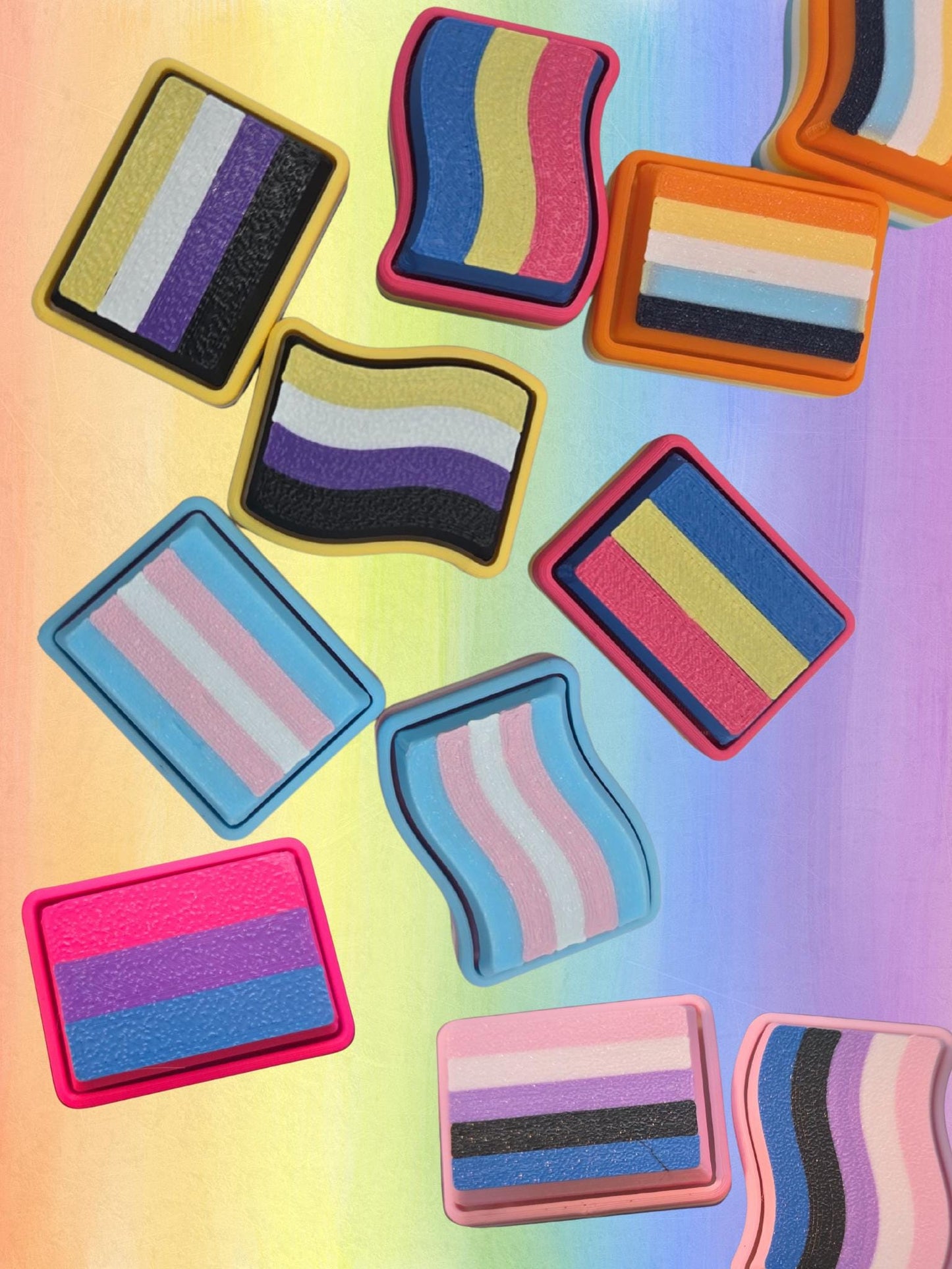 Pride Flag or Heart Mechanical Key Clickers | 3D Printed (More Flags to Come!)