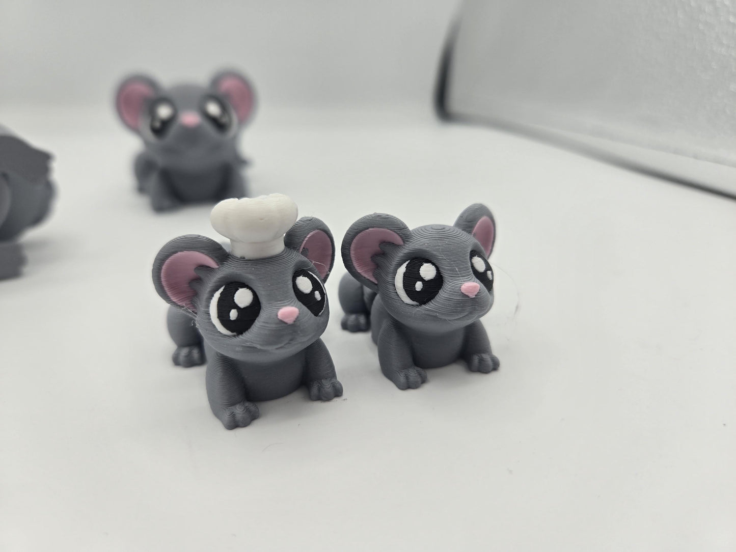 Adorable Chef Mouse with Chef Hat (or Regular Cute Mouse) | 3D Print