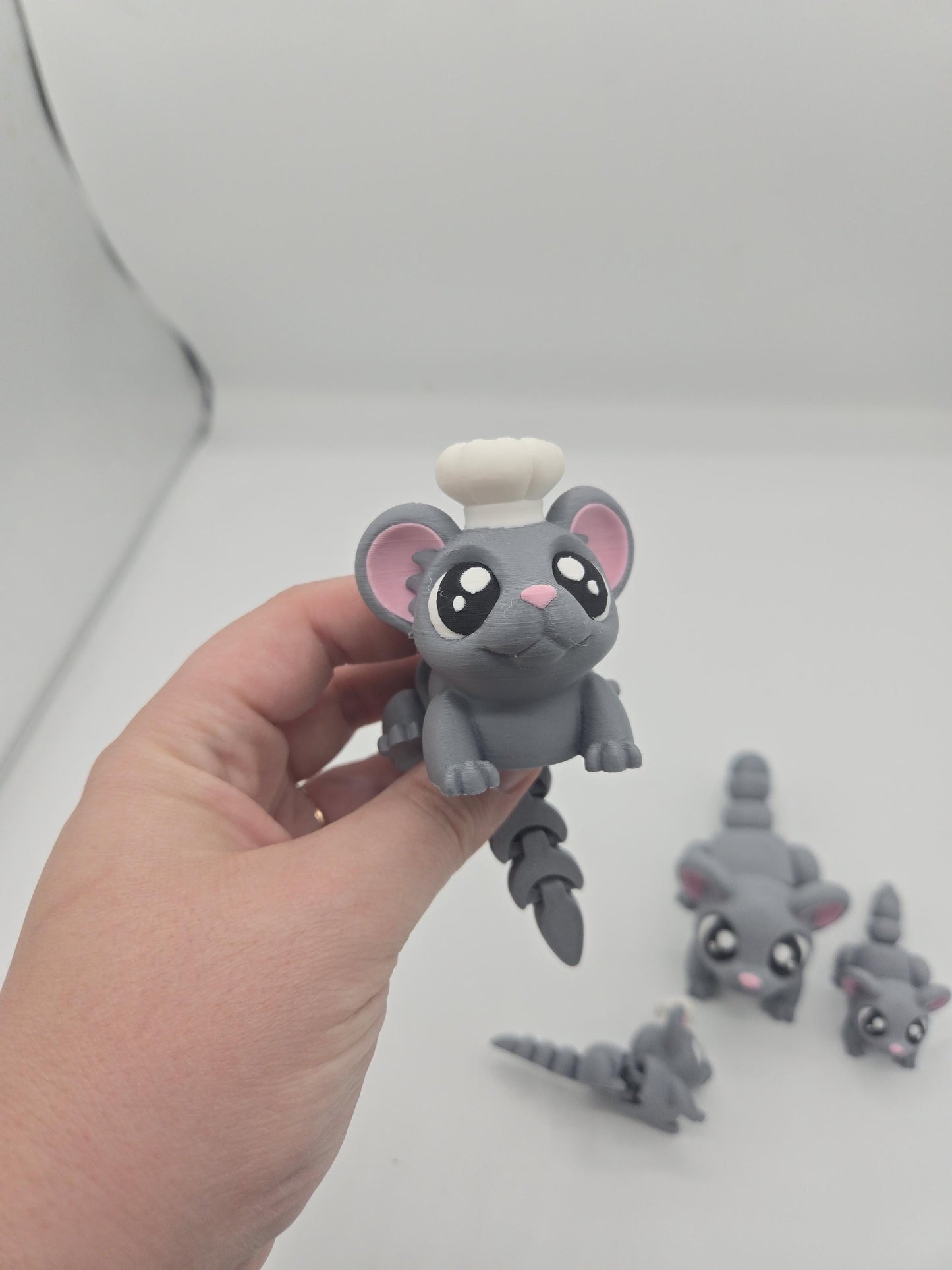 Adorable Chef Mouse with Chef Hat (or Regular Cute Mouse) | 3D Print