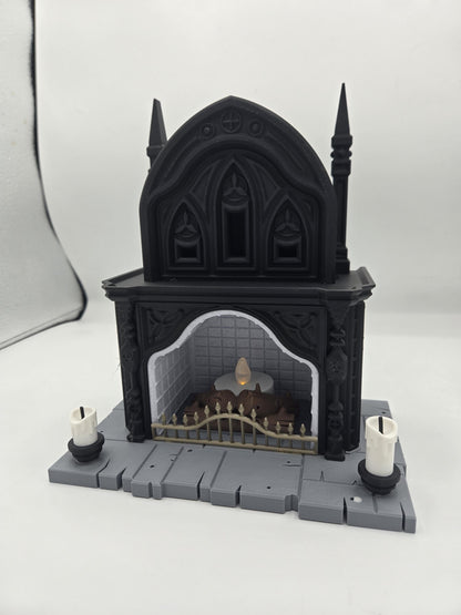 Gothic Fireplace LED Tealight Display Halloween 3D Print
