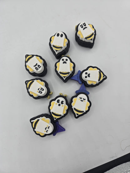 Boo Bees (Ghost Bees) Halloween Mechanical Key Fidget Clickers | 3D Print