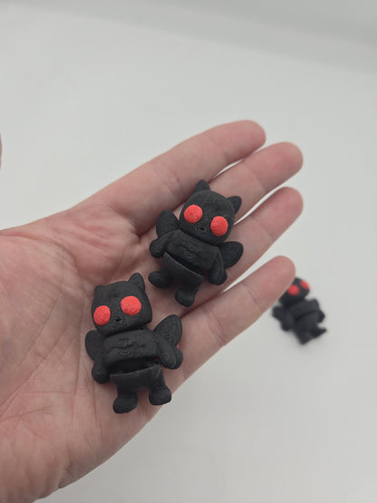 Mini Mothman cryptid figurine in multiple color options