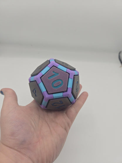 DnD Inspired Mechanical Key Fidget Clicker | D20, D12 and D10 Available | 3D Print