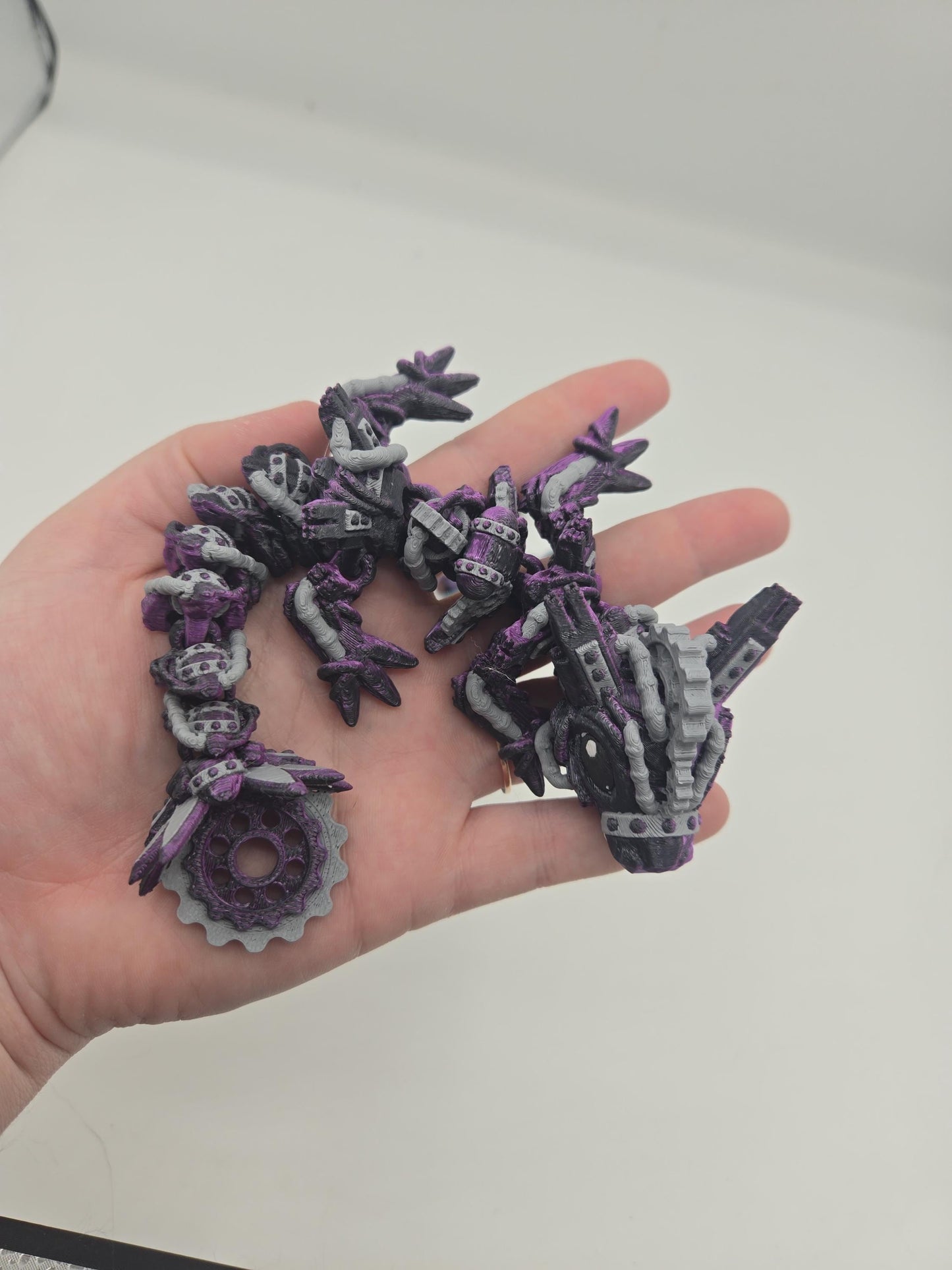 Baby Steampunk Dragon | Single or Multicolor | Articulated 3D Print