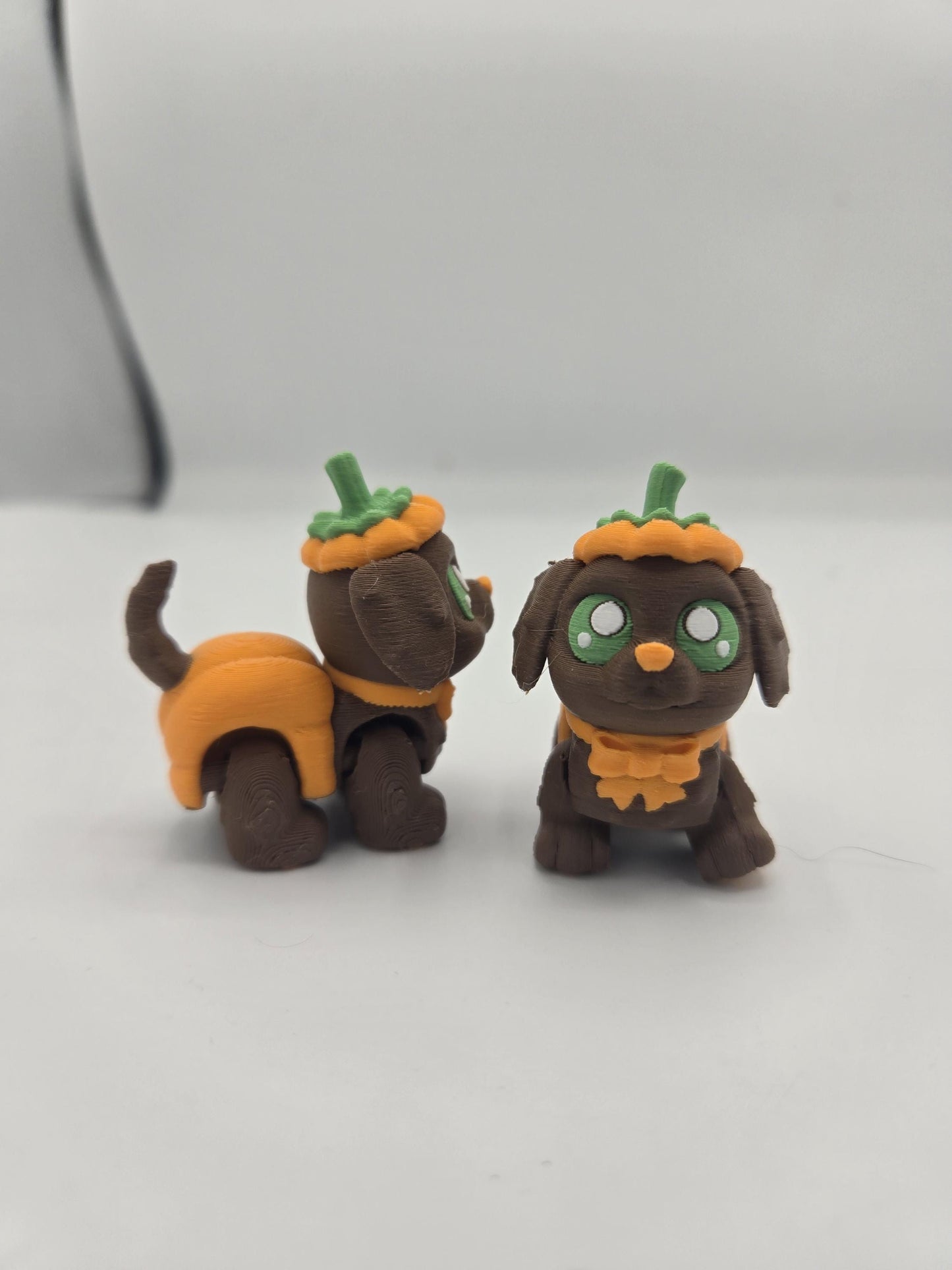 Cute Halloween Pumpkin Puppy or Kitty Articulated Flexi | 3D Print