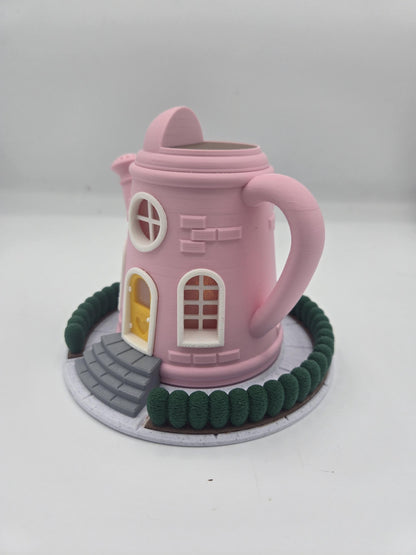 Watering Can Garden Themed Indoor Fairy House w/ LED Light Tealight | 3D Print