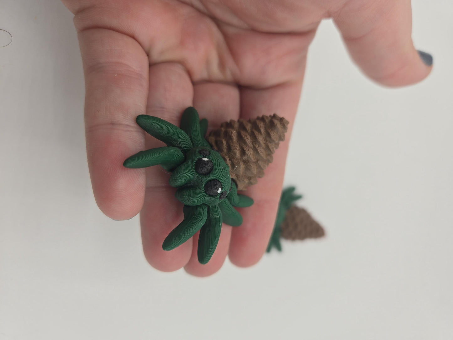 Pinecone Fall-Themed Tiny Articulated Spider | 3D Print