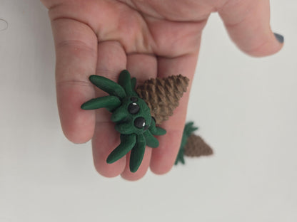 Pinecone Fall-Themed Tiny Articulated Spider | 3D Print