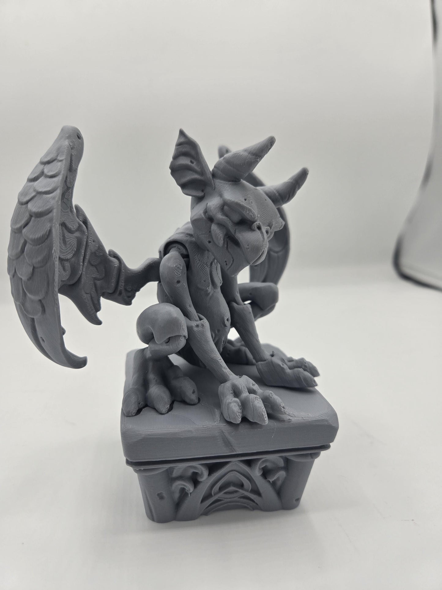 Gargoyle Spooky Fun Flexi with Stand 3D Print