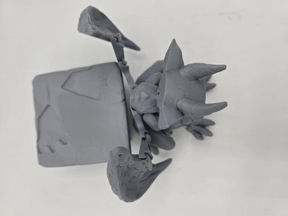Gargoyle Spooky Fun Flexi with Stand 3D Print