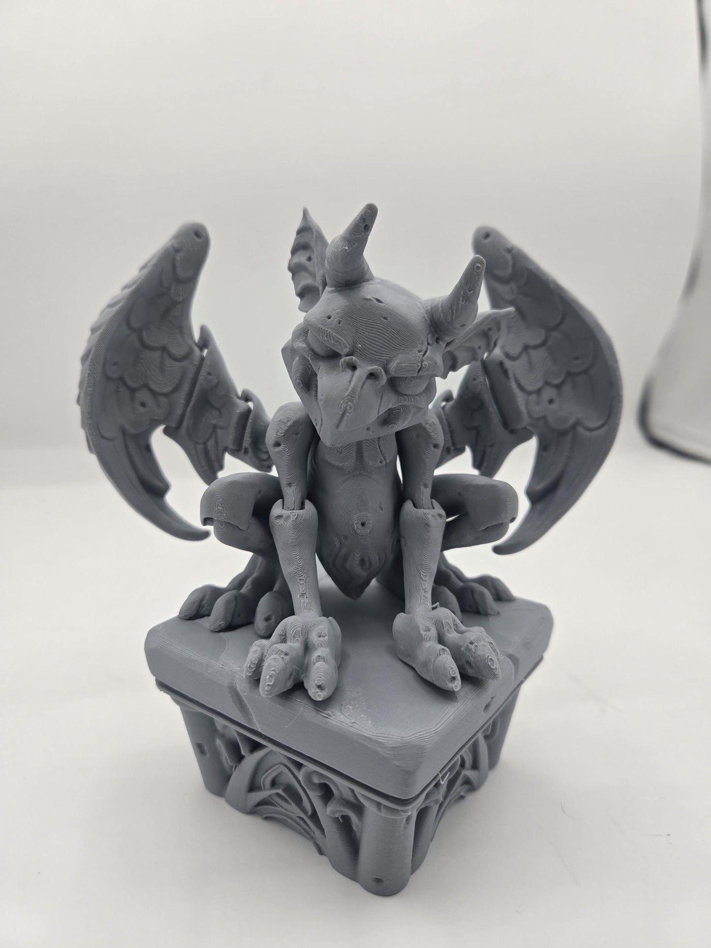 Gargoyle Spooky Fun Flexi with Stand 3D Print