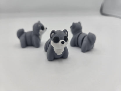 Tiny Baby Wolf Pup Articulated Flexi 3D Print