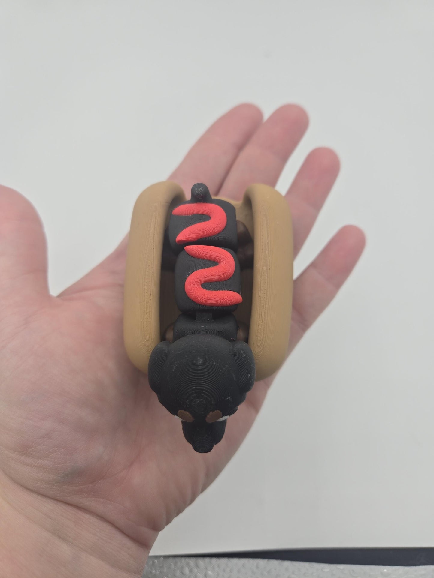 Dachshund "Hot-Dog" Flexi with Bun 3D Print