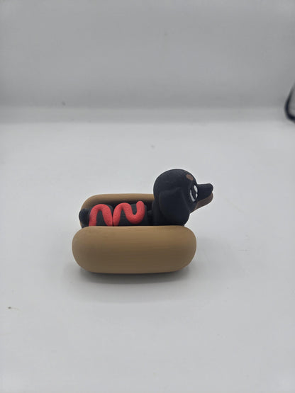 Dachshund "Hot-Dog" Flexi with Bun 3D Print