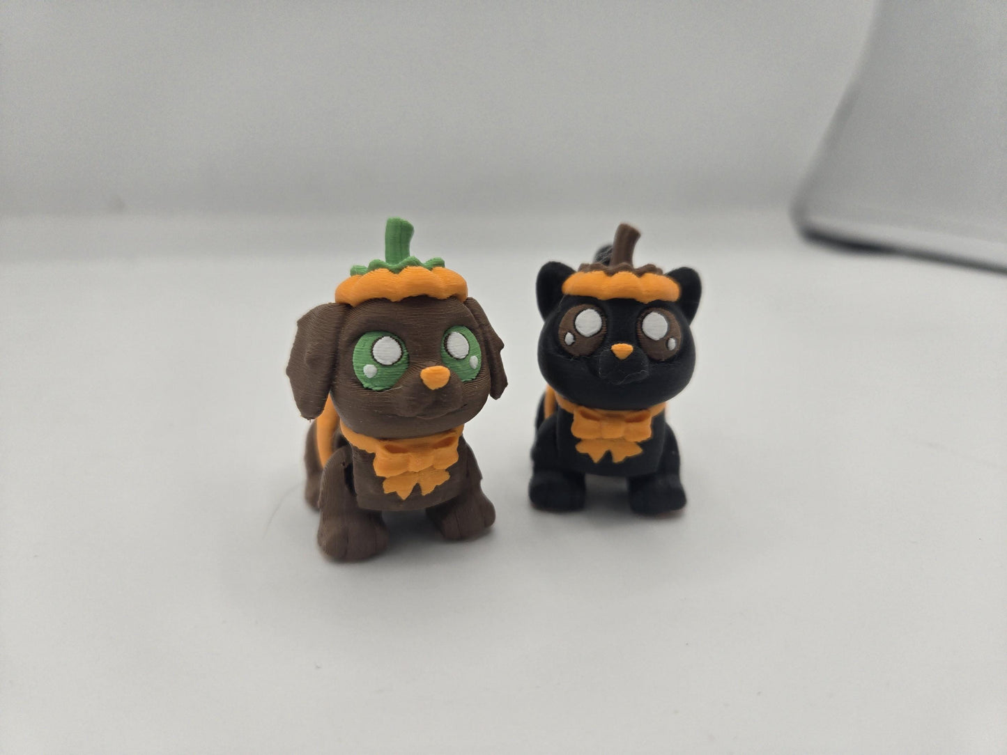 Cute Halloween Pumpkin Puppy or Kitty Articulated Flexi | 3D Print