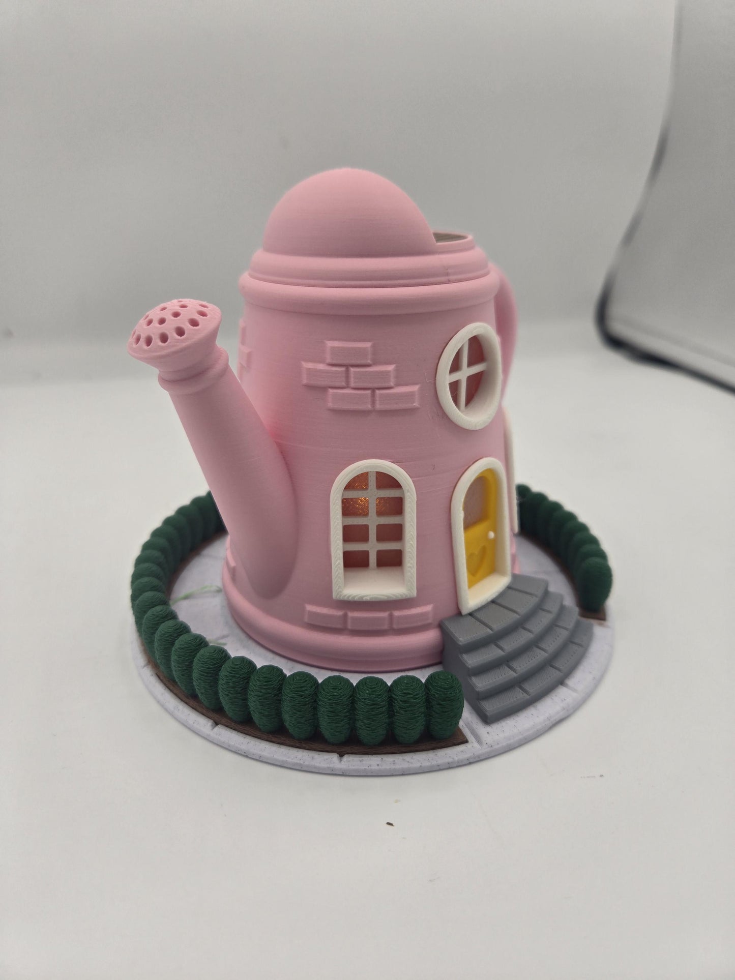 Watering Can Garden Themed Indoor Fairy House w/ LED Light Tealight | 3D Print