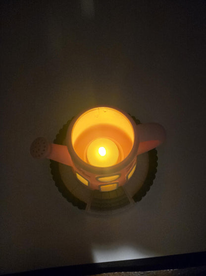 Watering Can Garden Themed Indoor Fairy House w/ LED Light Tealight | 3D Print