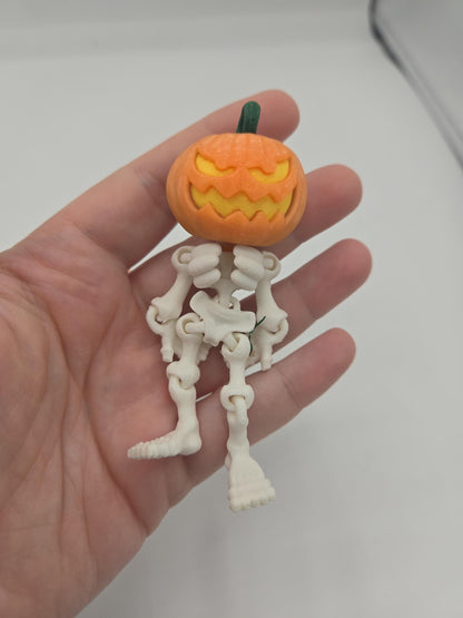 Spooky Skeleton Flexi Keychain or Magnet 3D Print