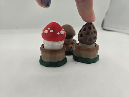 Mushroom Forest Stump Mechanical Key Clicker 3D Print