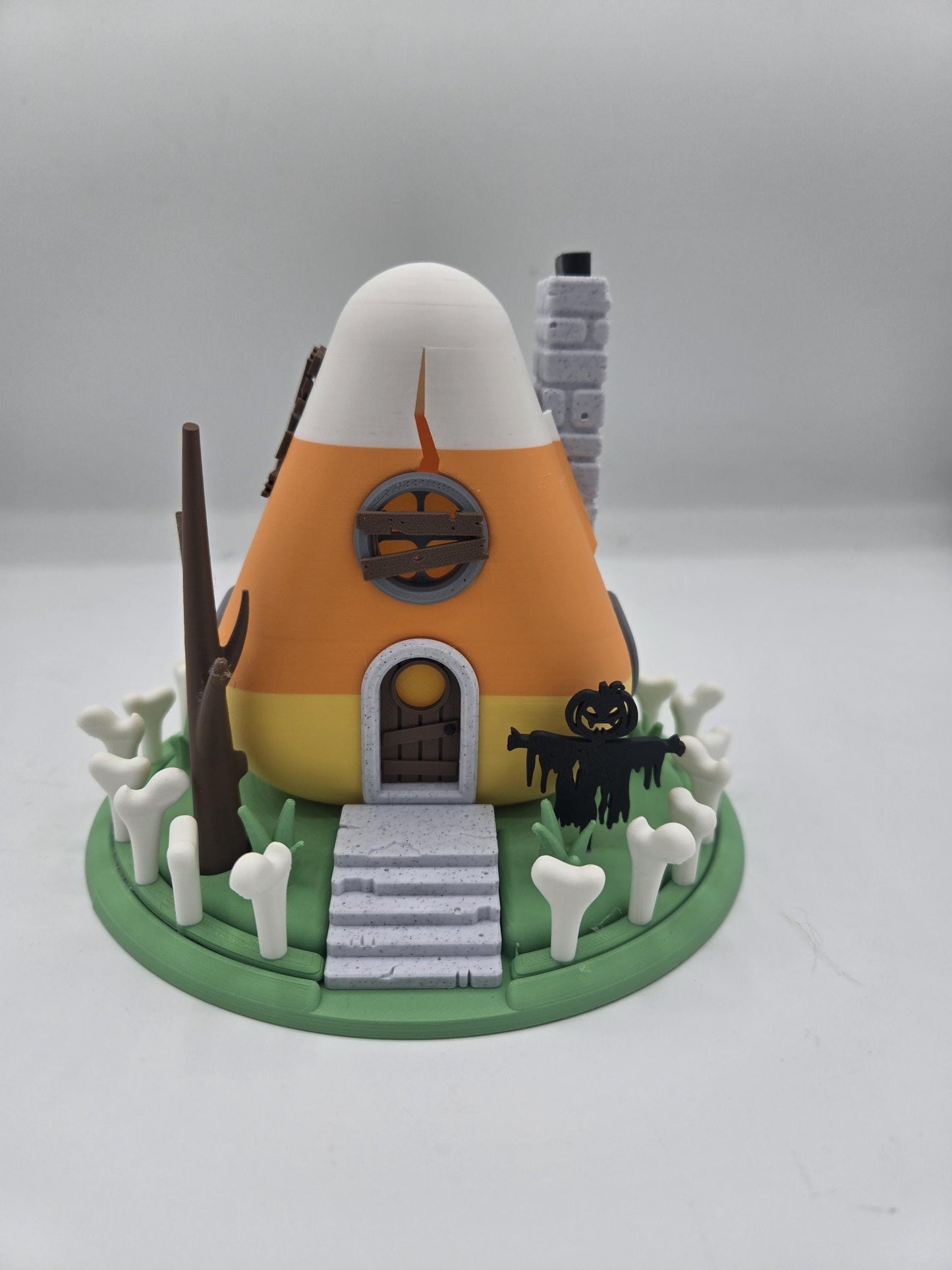 Haunted Candy Corn House Indoor Fairy House w LED Tealight 3D Print