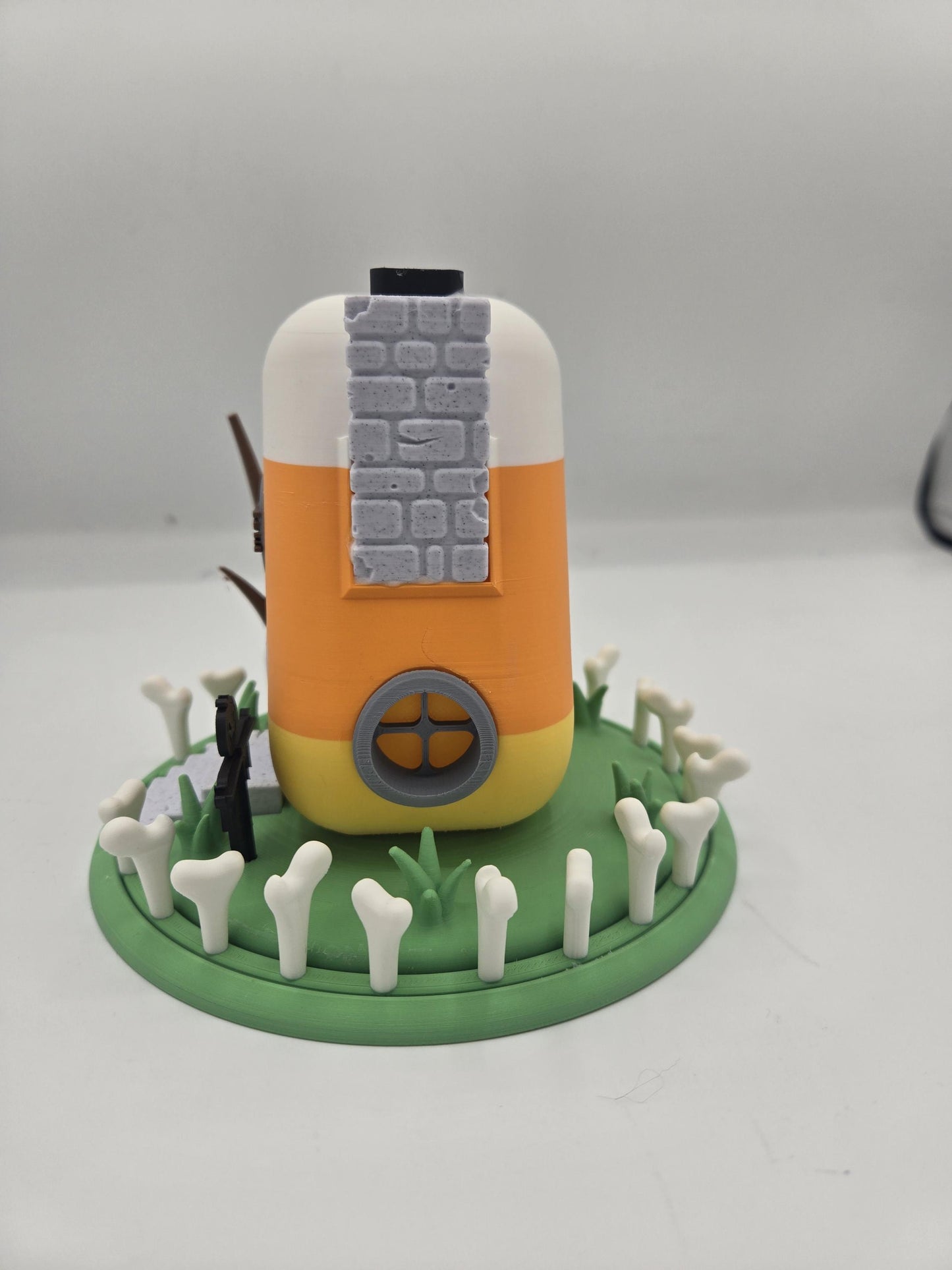 Haunted Candy Corn House Indoor Fairy House w LED Tealight 3D Print