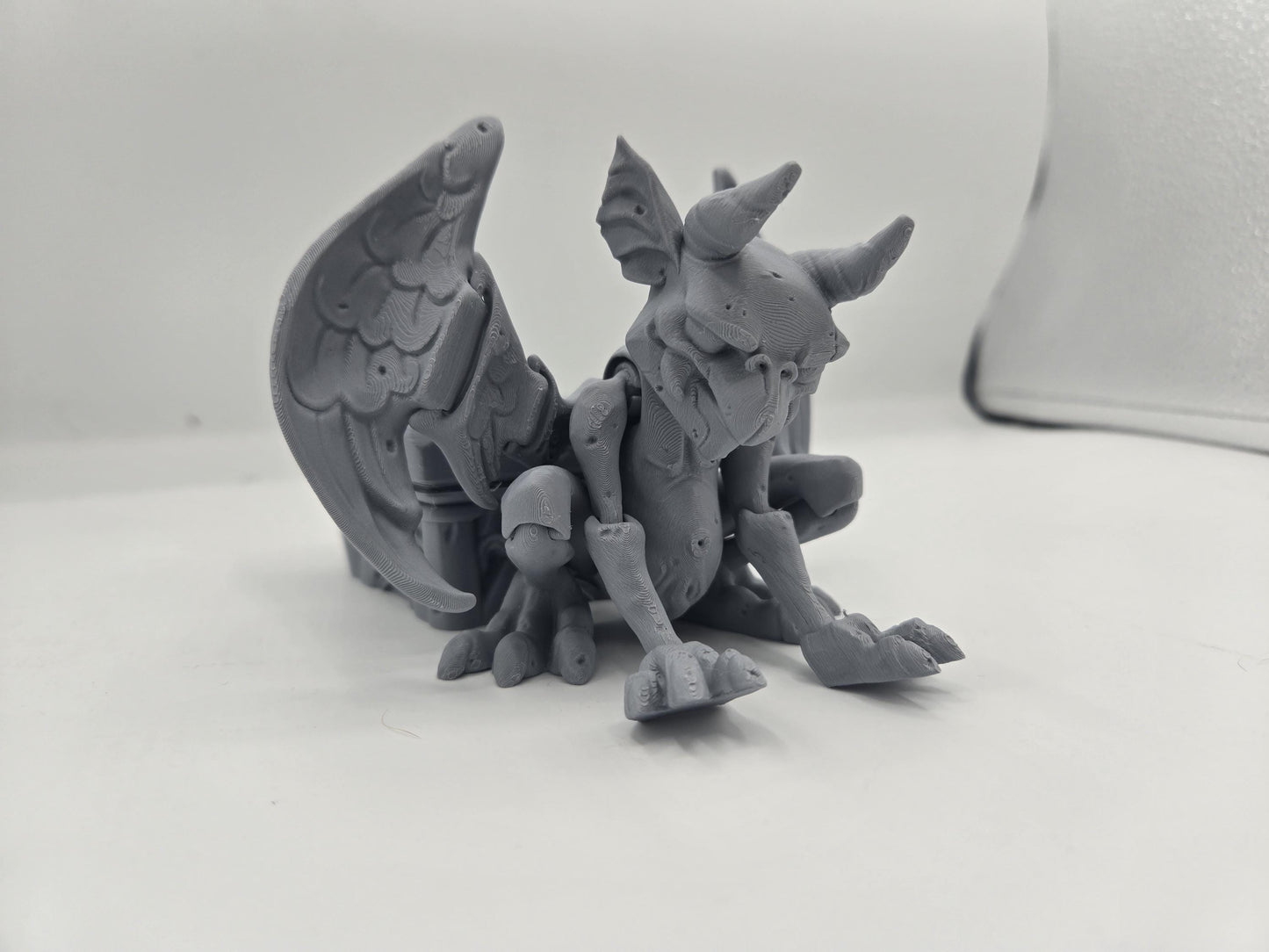 Gargoyle Spooky Fun Flexi with Stand 3D Print
