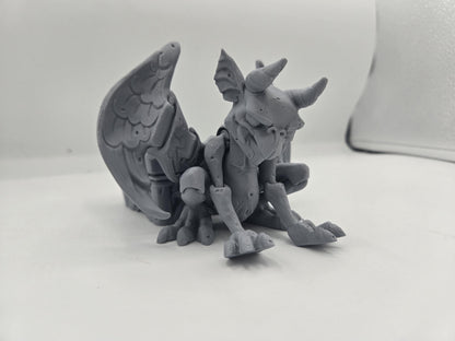 Gargoyle Spooky Fun Flexi with Stand 3D Print