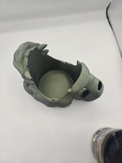 Dragon Mouth Ice Cream Pint Holder with Spoon Slot 3D Print