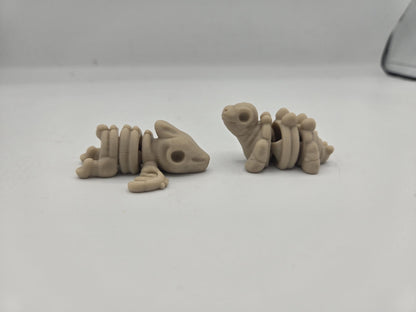 Baby Skeleton Dinosaurs Articulated Flexi | Brontosaurus, Stegosaurus, Pteradactyl, or Triceratops | 3D Print