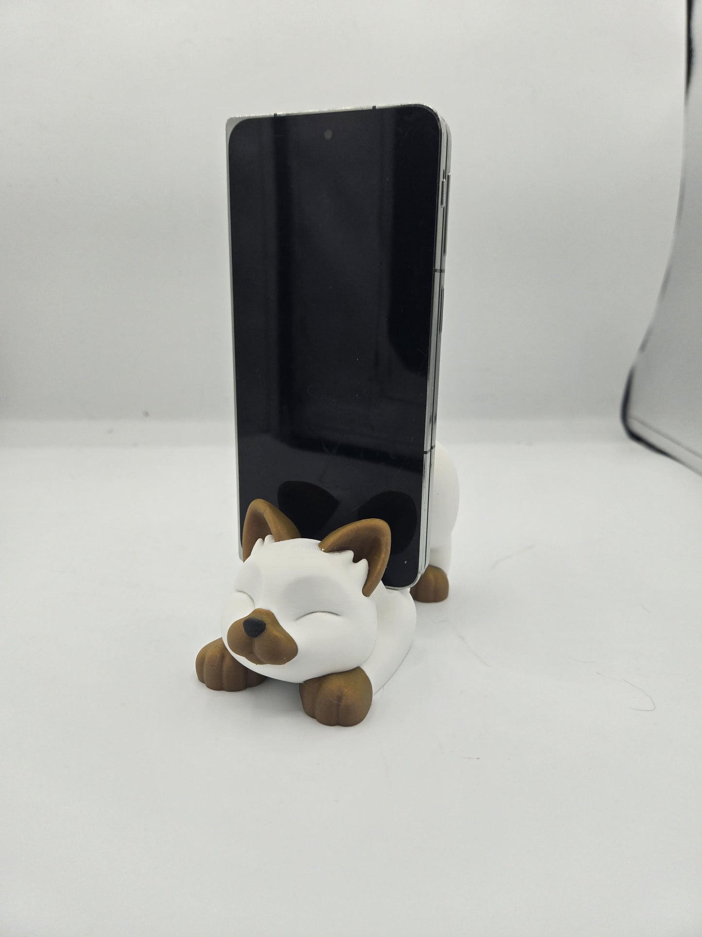 Stretching Cat Phone Stand Cute Desk Decor 3D Print