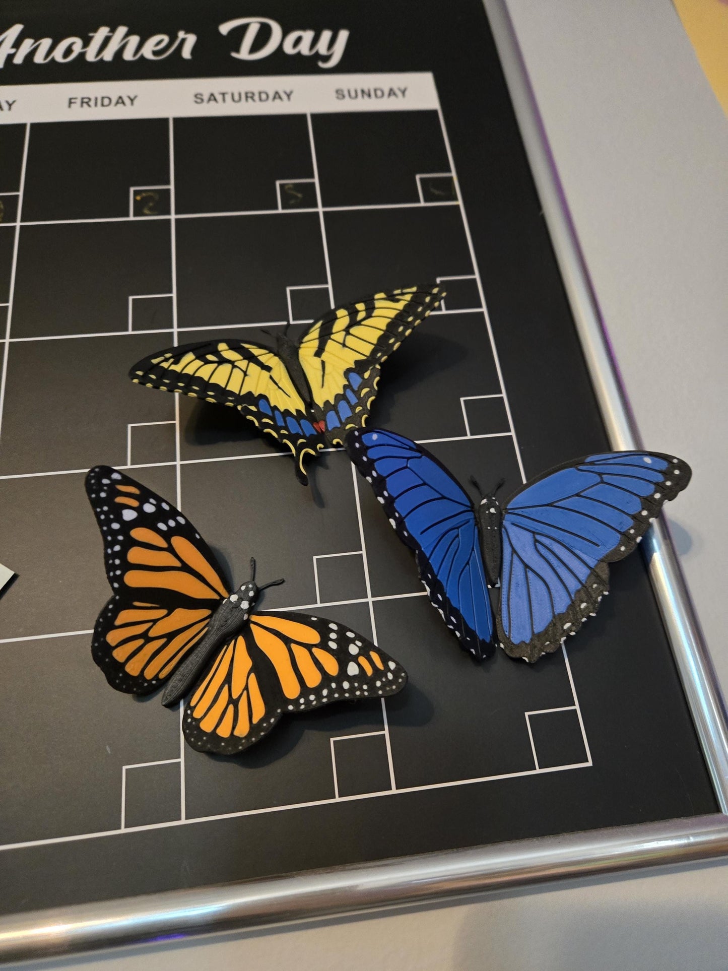 Butterfly Magnets | Monarch, Blue Morpho or Yellow Swallowtail | 3D Print